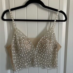 DB Studio Embellished Spaghetti strap Wedding Separates Top